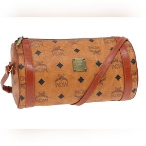 MCM‎ Visetos Barrel Boston Bag EUC